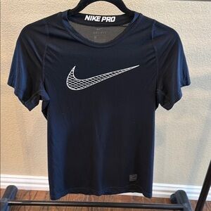 Nike Pro Black Dri-FIT Short Sleeve Tee with Reflective Swoosh